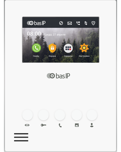 AU-04LA (AU-04L) WHITE. Монитор IP-домофона. BAS-IP в Сочи