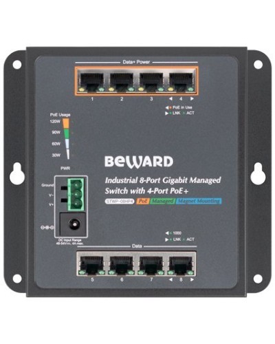 STWP-08HP4. Коммутатор 8-портовый. Beward в Сочи