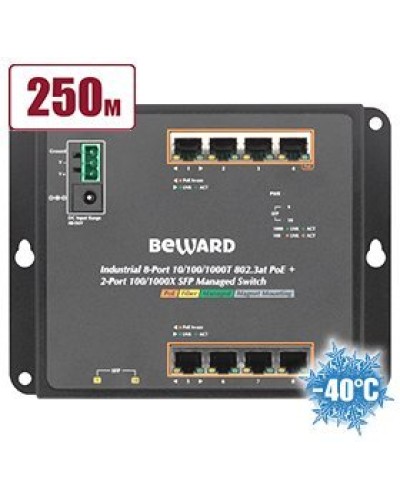 STWP-0802HP. Коммутатор 8-портовый. Beward в Сочи