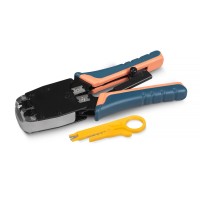 HT-500R (11209c). Инструмент обжимной для RJ-45 (8р8с), RJ-11/12 (6р6с, 6р4с, 6р2с). CABEUS