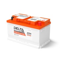 Delta START MASTER AGM 1280 (80 Ah). Аккумулятор автомобильный герметичный свинцово-кислотный. Delta