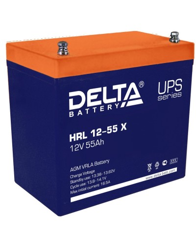 Delta HRL 12-55 X. Аккумулятор герметичный свинцово-кислотный. Delta в Сочи