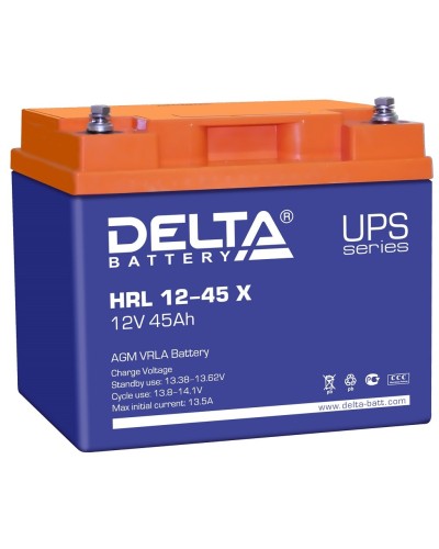 Delta HRL 12-45 X. Аккумулятор герметичный свинцово-кислотный. Delta в Сочи