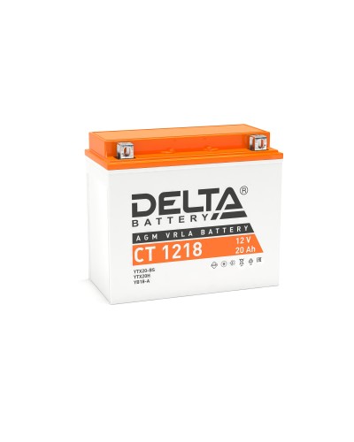 Delta CT 1218. Аккумулятор герметичный свинцово-кислотный стартерный. Delta в Сочи