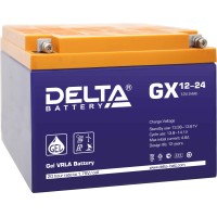 Delta GX 12-24. Аккумулятор герметичный свинцово-кислотный. Delta