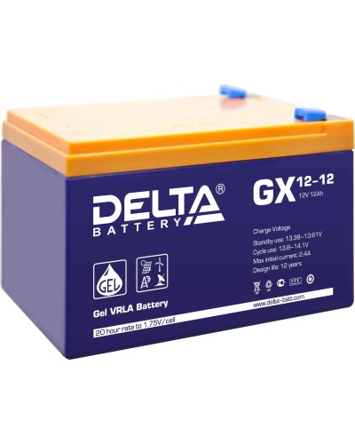 Delta GX 12-12. Аккумулятор герметичный свинцово-кислотный. Delta в Сочи