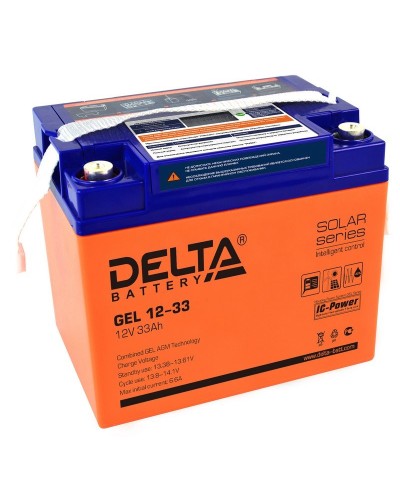 Delta GEL 12-33. Аккумулятор герметичный свинцово-кислотный. Delta в Сочи