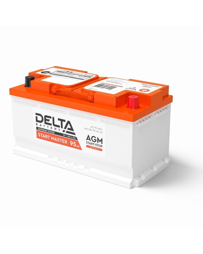 Delta START MASTER AGM 1295 (95 Ah). Аккумулятор автомобильный герметичный свинцово-кислотный. Delta в Сочи