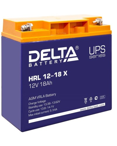 Delta HRL 12-18 X. Аккумулятор герметичный свинцово-кислотный. Delta в Сочи