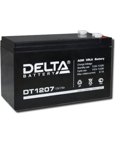 Delta DT 1207. Аккумулятор герметичный свинцово-кислотный. Delta в Сочи