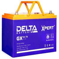 Delta GX 12-75. Аккумулятор герметичный свинцово-кислотный. Delta