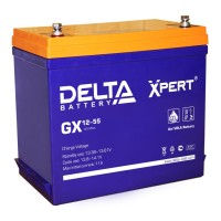 Delta GX 12-55. Аккумулятор герметичный свинцово-кислотный. Delta