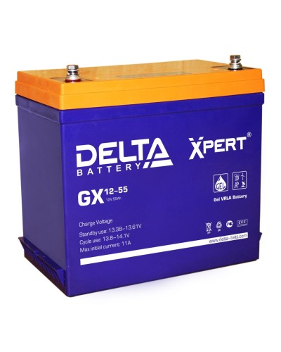 Delta GX 12-55. Аккумулятор герметичный свинцово-кислотный. Delta в Сочи