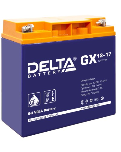 Delta GX 12-17. Аккумулятор герметичный свинцово-кислотный. Delta в Сочи