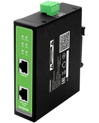 DNP90W48GDXM 10/100/1000BASE-T 90Вт 37-57В(DC). Инжектор PoE. Digma в Сочи