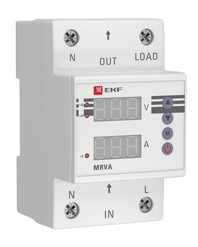 MRVA 63A PROxima (MRVA-63A). Реле напряжения и тока с дисплеем. EKF в Сочи