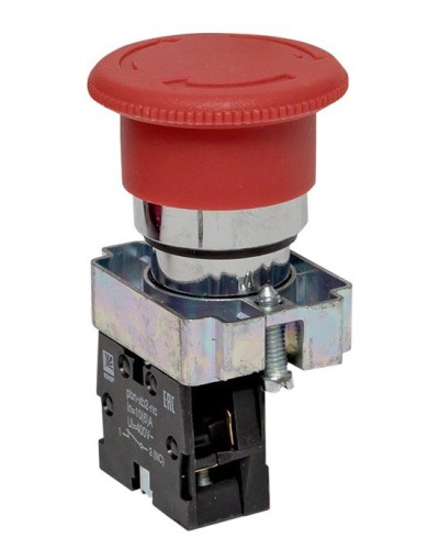BS542 поворотная красная грибок NC (xb2-bs542). Кнопка поворотная красная грибок. EKF в Сочи