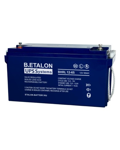 B.ETALON BHRL 12-65. Аккумулятор герметичный свинцово-кислотный. ETALON в Сочи