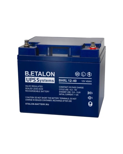 B.ETALON BHRL 12-40. Аккумулятор герметичный свинцово-кислотный. ETALON в Сочи