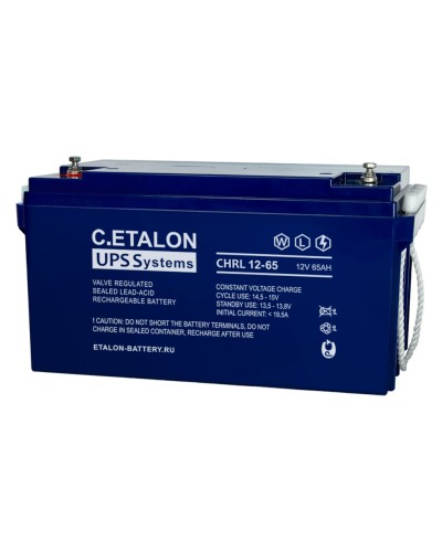 C.ETALON CHRL 12-65. Аккумулятор герметичный свинцово-кислотный. ETALON в Сочи