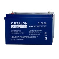 C.ETALON CHRL 12-100. Аккумулятор герметичный свинцово-кислотный. ETALON