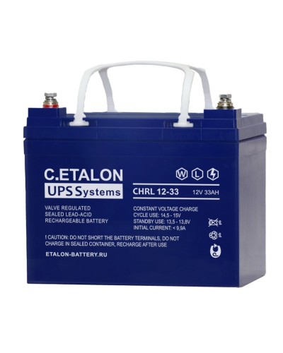 C.ETALON CHRL 12-33. Аккумулятор герметичный свинцово-кислотный. ETALON в Сочи