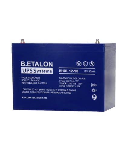 B.ETALON BHRL 12-90. Аккумулятор герметичный свинцово-кислотный. ETALON в Сочи