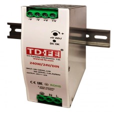 240W/24V/DIN. Источник вторичного электропитания резервированный. FARADAY