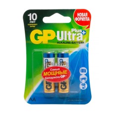 GP Ultra Plus Alkaline 15A AA (GP 15AUP-2CR2), упак. 2 шт. БЛИСТЕР. Алкалиновые батарейки. GP Batteries
