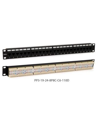 PP3-19-24-8P8C-C6-110D. Патч-панель 19. Hyperline в Сочи