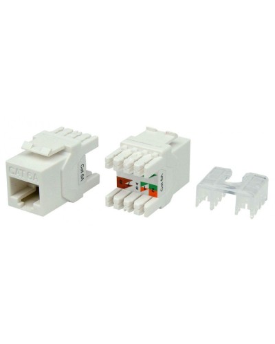 KJ8-8P8C-C6A-180-WH. Вставка Keystone Jack RJ-45. Hyperline в Сочи