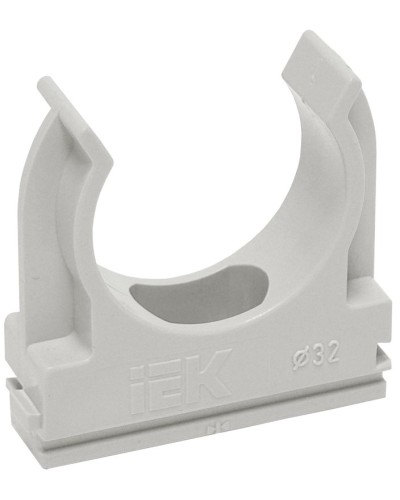 Держатель с защёлкой D32 серый ELASTA (50 шт) (CTA10D-CF32-K41-050). Держатель с защёлкой. IEK в Сочи