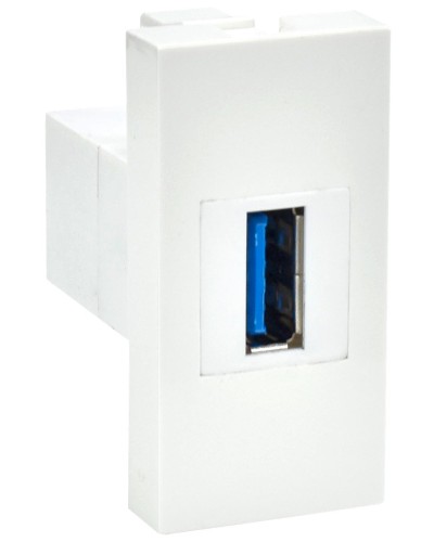 Розетка USB A 3.0 PRIMER РКЮ-10-00-П белый IEK (PR-KK40D-RU-0-1-A3-K01). Розетка USB. IEK в Сочи