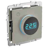 Термостат электронный с индикацией ТС10-1-БрКр бежевый BRITE (BR-RT11-K10). Термостат. IEK