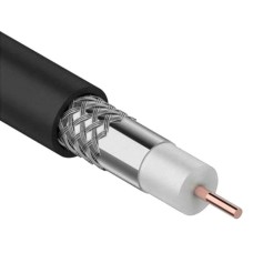 GENERICA RG11 CCS 75Ом FPE PVC черный (CC1-R1F1-119-300-G). Кабель коаксиальный омедненный. IEK