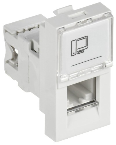 Розетка RJ45 кат.6 PRIMER РКИ-10-00-П-6 белый IEK (PR-KK40D-RI-0-1-C06U-K01). Розетка RJ-45. IEK в Сочи