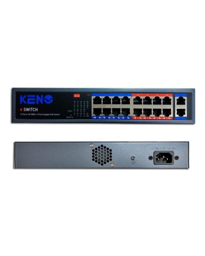 KN-SW1602POE+. Коммутатор с питанием по PoE. KENO в Сочи