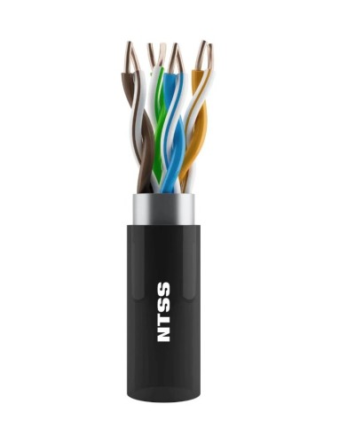 NTSS-OUT-UTP4-5Е-PE-BL кат.5E UTP 4 пары 24AWG PE внешний 305м черный. Кабель «витая пара» (LAN) для структурированных систем связи. NTSS в Сочи