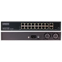 SW-61621(300W). Коммутатор 16-портовый Fast Ethernet с PoE. OSNOVO