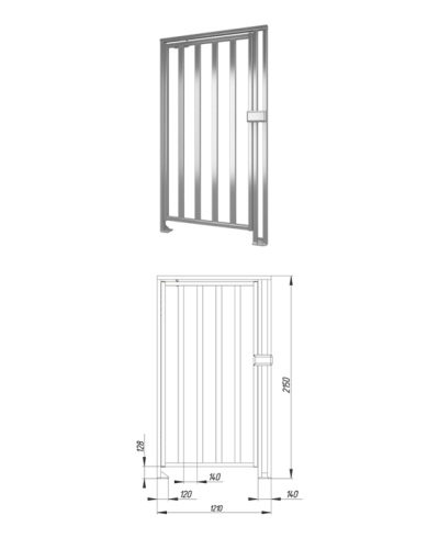 Praktika К-10-Н правая. Калитка полноростовая. OXGARD в Сочи