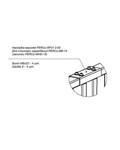 PERCo-RF01 0-05. Накладка верхняя. PERCo в Сочи