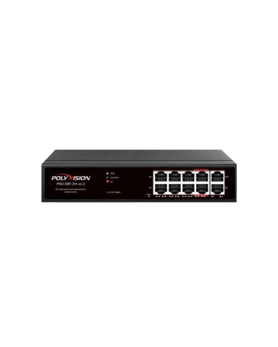 PND-08P-2M v.2. Коммутатор 10-портовый с функцией PoE. Polyvision в Сочи