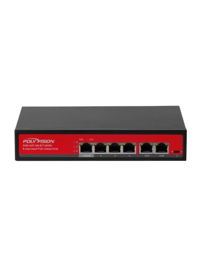 PND-04P-2M-BT1 (65W). Коммутатор неуправляемый 6-портовый с функцией PoE. Polyvision в Сочи