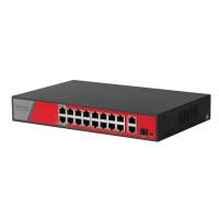 PND-16P-2G1F-BT2 (300W). Коммутатор гибридный 16+2+1 с PoE. Polyvision