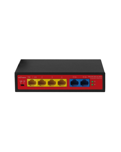 PND-04P-2M Lite (48W). Коммутатор неуправляемый 6-портовый с функцией PoE. Polyvision в Сочи