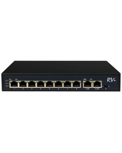 RVi-1NS08F-2T (1G). Коммутатор с питанием по PoE. RVi в Сочи