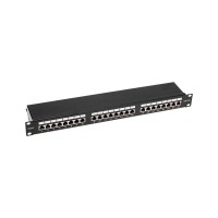 Панель коммутационная 19", 1U, 24 порта, STP, RJ-45, CAT 5e REXANT PRO (02-0041): Патч-панель 19"