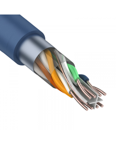 F/UTP, CAT 6, PVC, 4PR, 23AWG, INDOOR, SOLID, синий, 305 м, REXANT (01-0147). Кабель «витая пара» (LAN) для структурированных систем связи. Rexant в Сочи