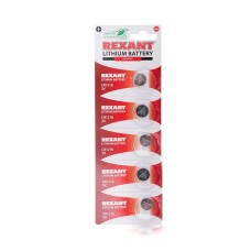 Литиевые батарейки CR1216 3 V 25 mAh REXANT (30-1101). Элемент питания. Rexant