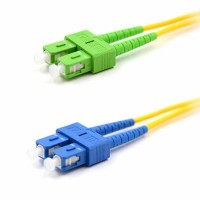 Патч-корд оптический переходной (SM), 9/125 (OS2), SC/APC-SC/UPC, (Duplex), PVC, 2м REXANT (50-2059): Патч-корд оптический